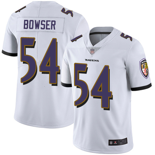 Baltimore Ravens Limited White Men Tyus Bowser Road Jersey NFL Football #54 Vapor Untouchable->women nfl jersey->Women Jersey